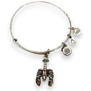 Alex and Ani Silver Lobster Charm Bracelet - Expands 2"- 3.5"